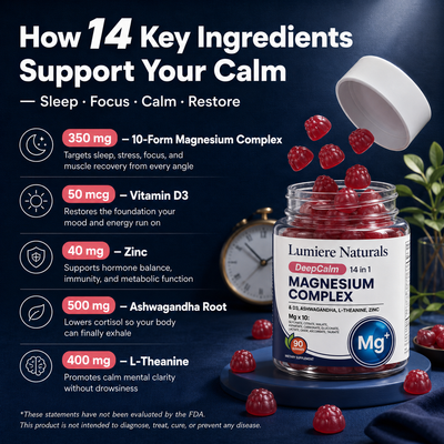 Lumiere DeepCalm 14-in-1 Magnesium Gummies