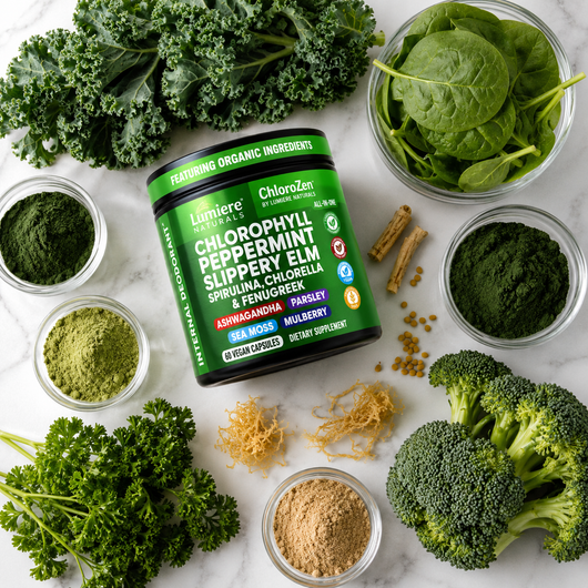 Lumiere ChloroZen Chlorophyll Capsules — Internal Deodorant & Gut Cleanse